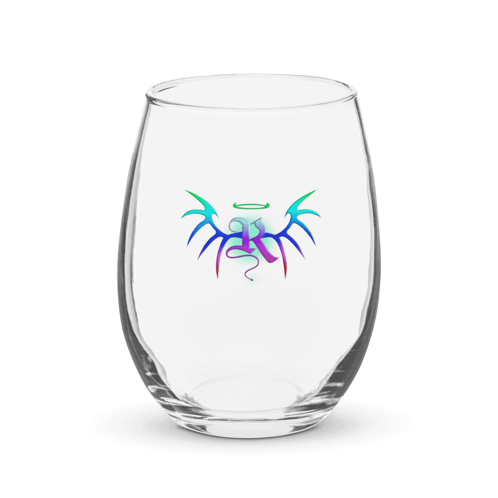 RafaZafar Logo Stemless Wineglass (vaporwave) product image (1)