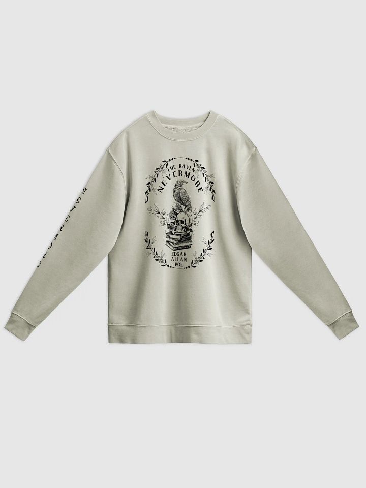 Edgar Allan Poe, Nevermore The Raven Sweatshirt, Book Lover, Halloween, Haunting Gothic Gift, Light, Dark Academia, Horror Movie Sweater product image (7)
