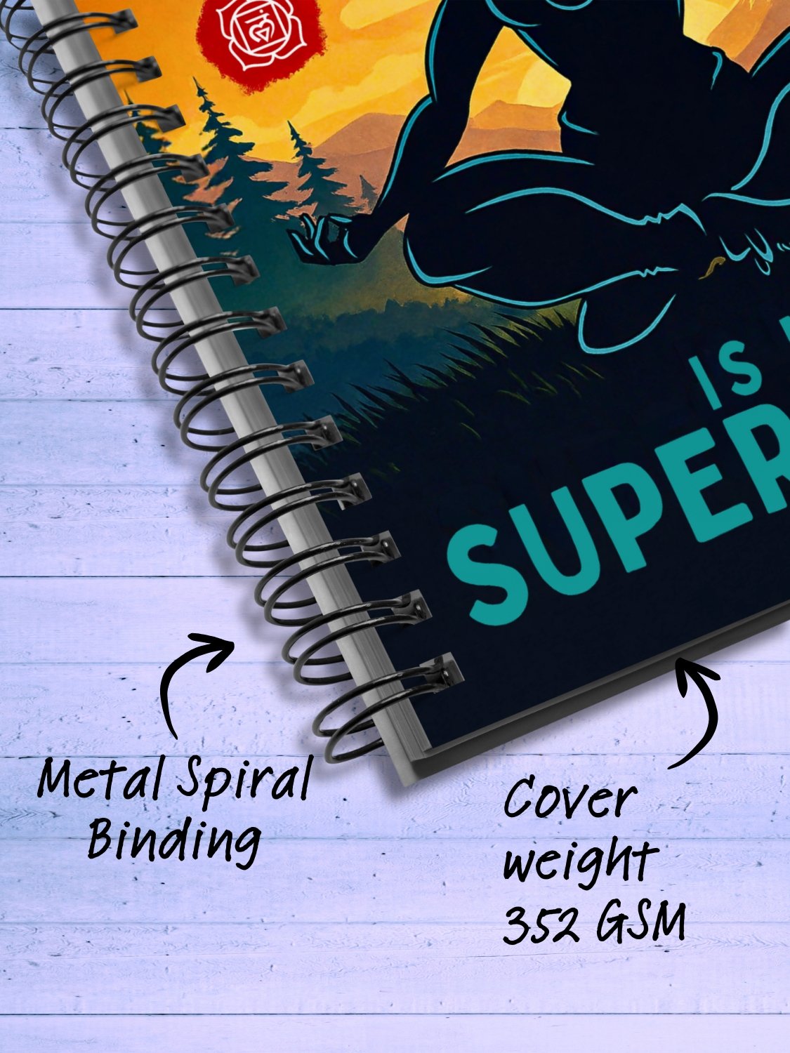 Mindfulness Is My Superpower - Spiral Journal Notebook product image (4)