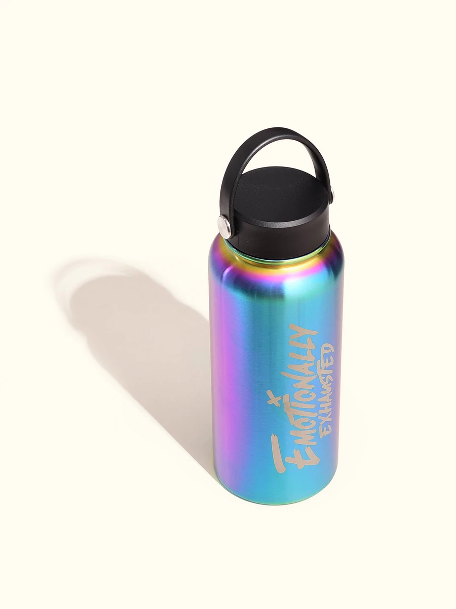 (LAST FEW) Emotionally Exhausted Water Bottle - Holographic 32 oz product image (2)
