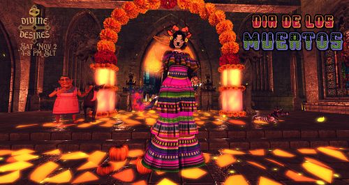 Come join us Tonight Divine Desires
 for Dia de los Muertos 4-8 pm SLT

http://maps.secondlife.com/secondlife/Amnesia/61/198/995