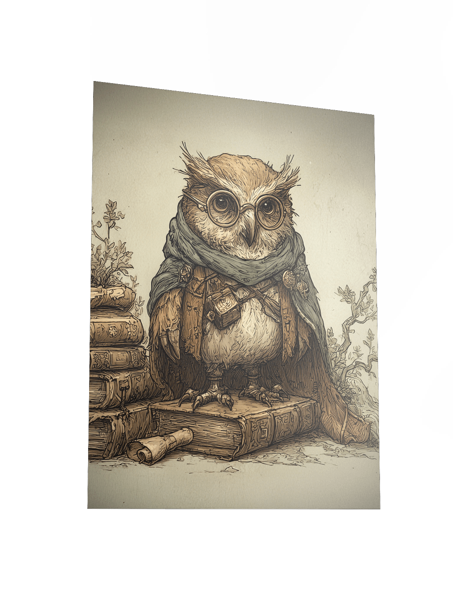 Archivist Owl Wall Poster product image (5)