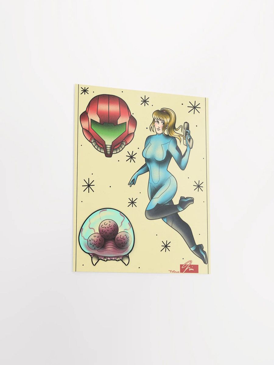 Metroid- American Traditional Flash Poster product image (14)