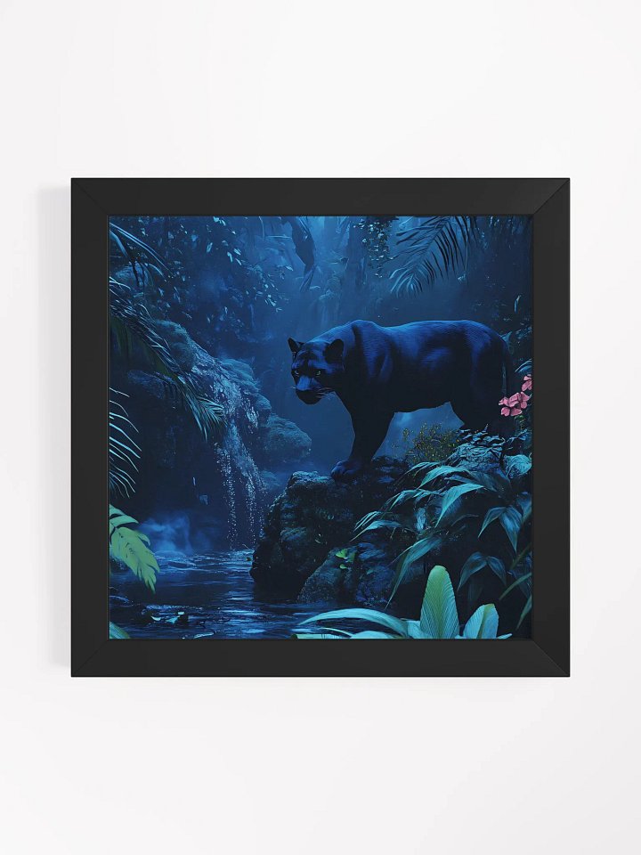 Nighttime Panther Jungle Framed Poster product image (1)