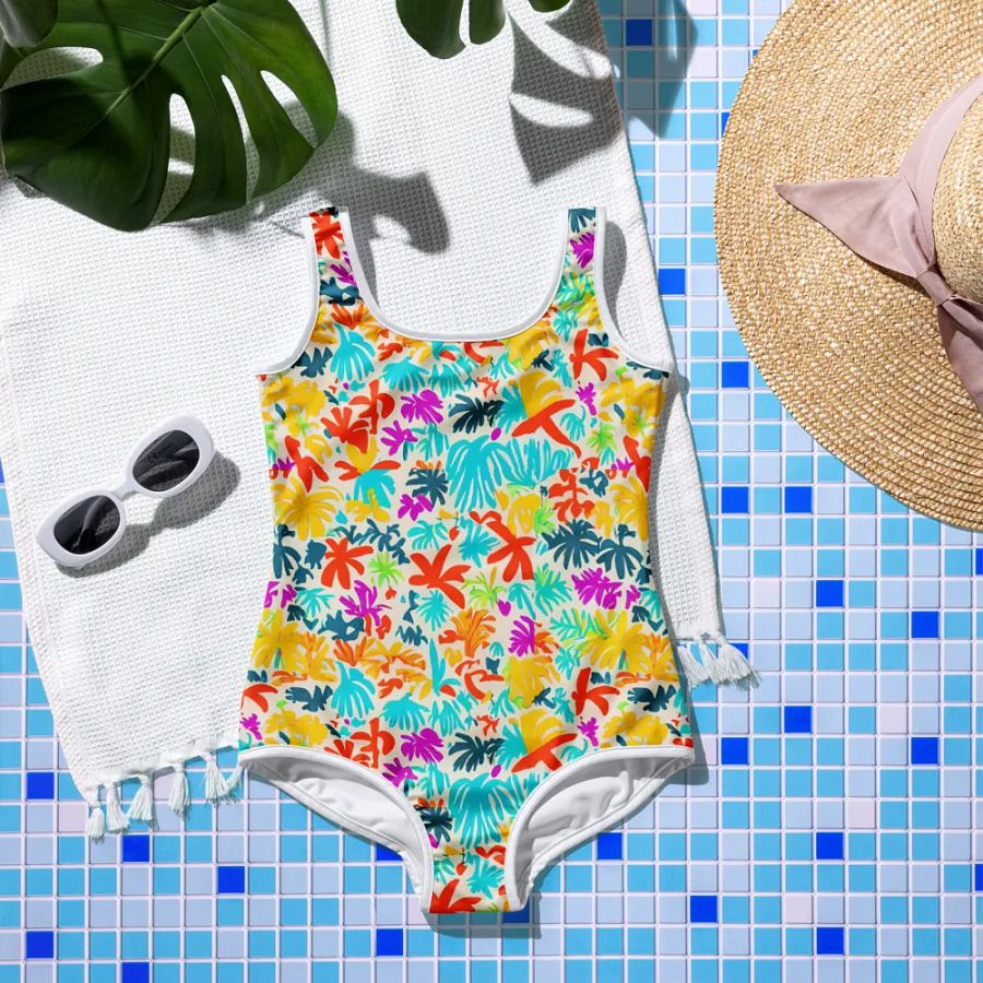 Floral Fun Blooms All Summer: All-Over Print Youth Swimsuit product image (4)
