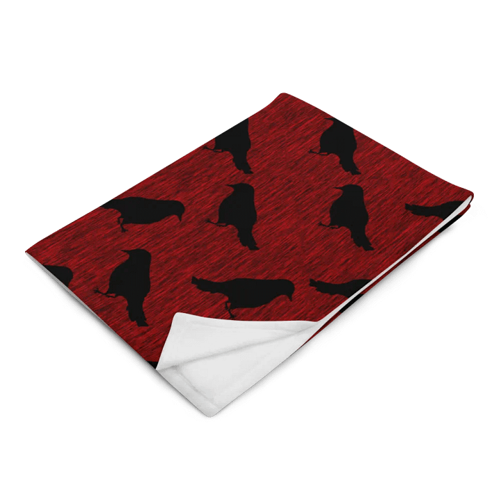 Ravens on Red Throw Blanket product image (14)