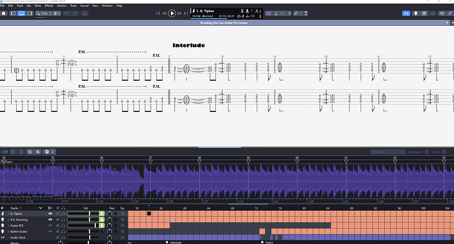 Breaking the Law PDF TAB + Backing Track MP3 product image (3)