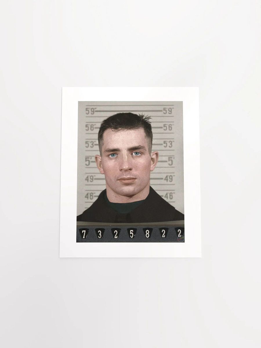 Jack Kerouac Naval Reserve Enlistment Mugshot (1943 - Colorized) - Print product image (4)