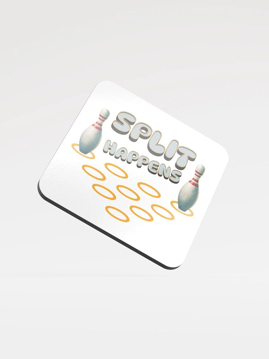 Split Happens 10pin Bowling Glossed Cork Coaster product image (2)