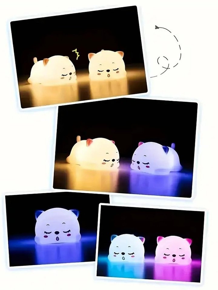 GITGRNTH Rechargeable Silicone Cat Night Light for GIRLS product image (2)