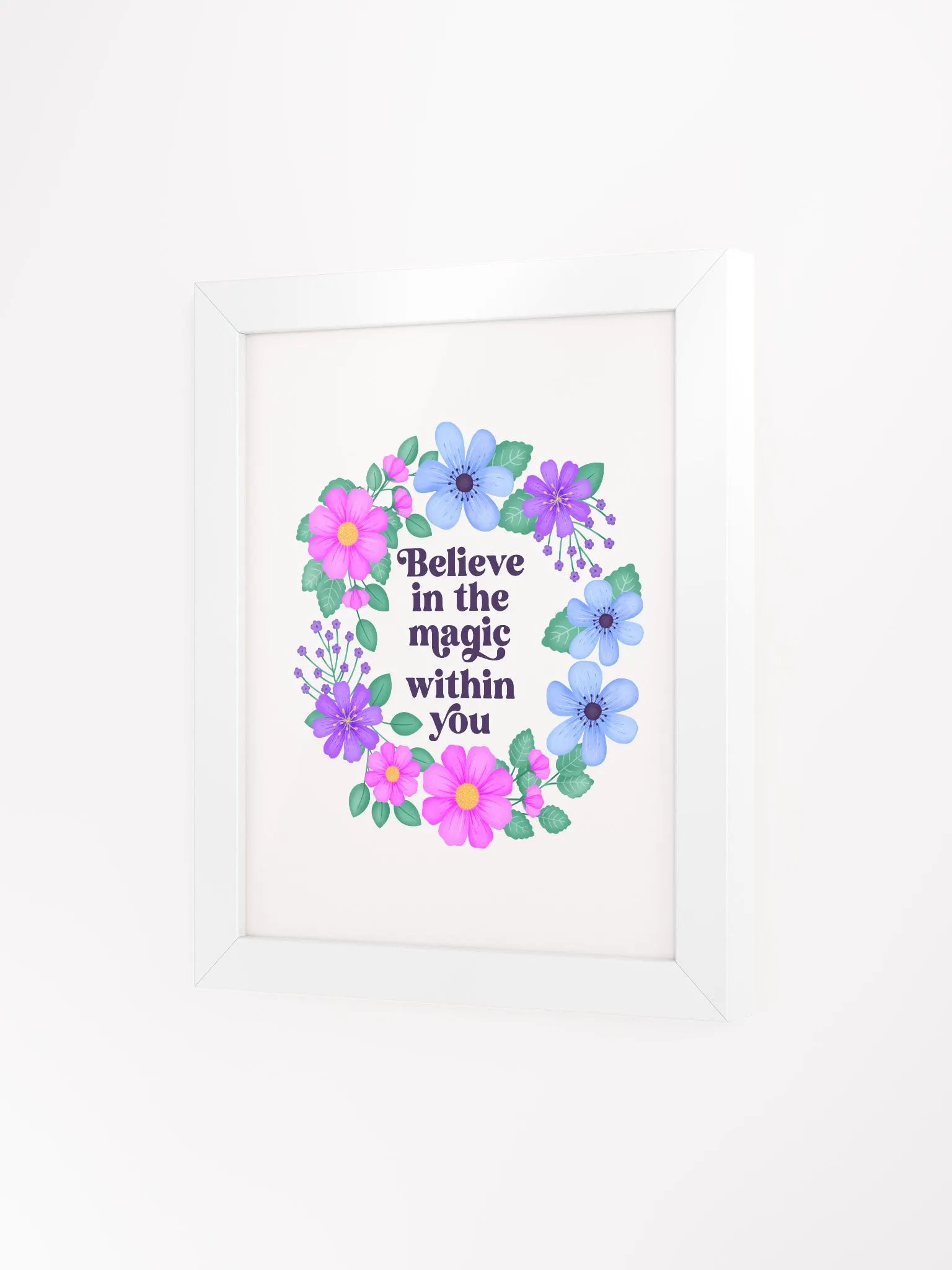 Believe in the magic within you - Motivational Wall Art White product image (3)