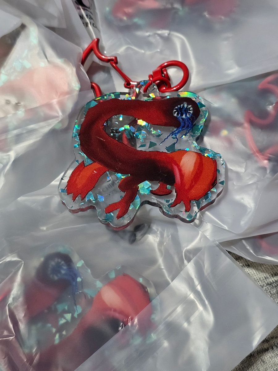 MonHun Red Khezu Holo Fleck Acrylic Charms product image (3)