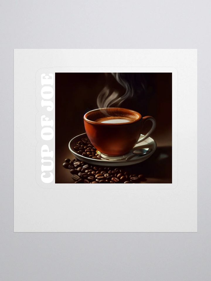 Steaming Cup of Joe Kiss Cut Stickers product image (1)
