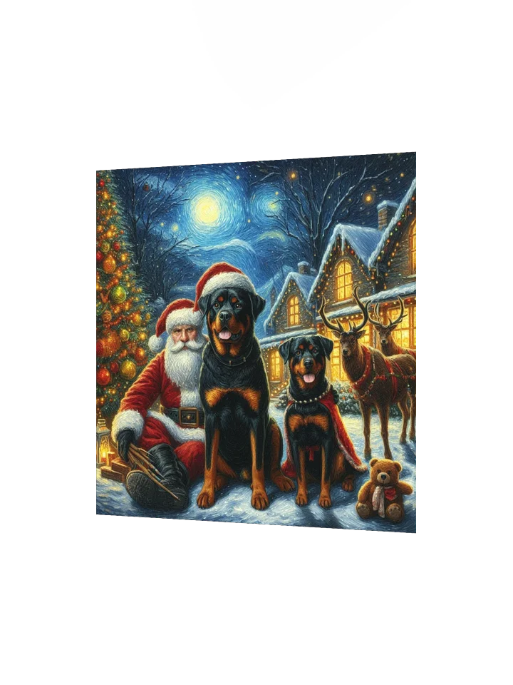 Santa's Rottweiler Christmas Poster product image (10)