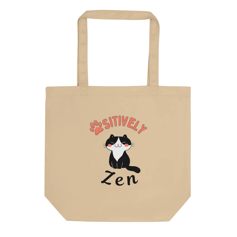 'Pawsitively Zen' Eco-Friendly Tote Bag product image (1)