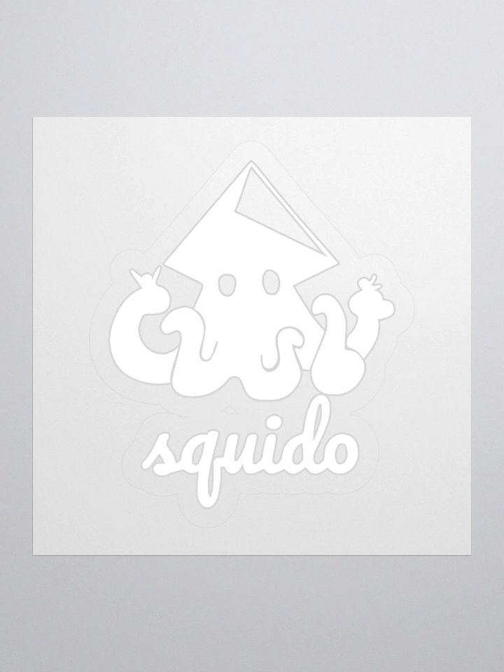 Squido Studio White Logo Stickers product image (1)