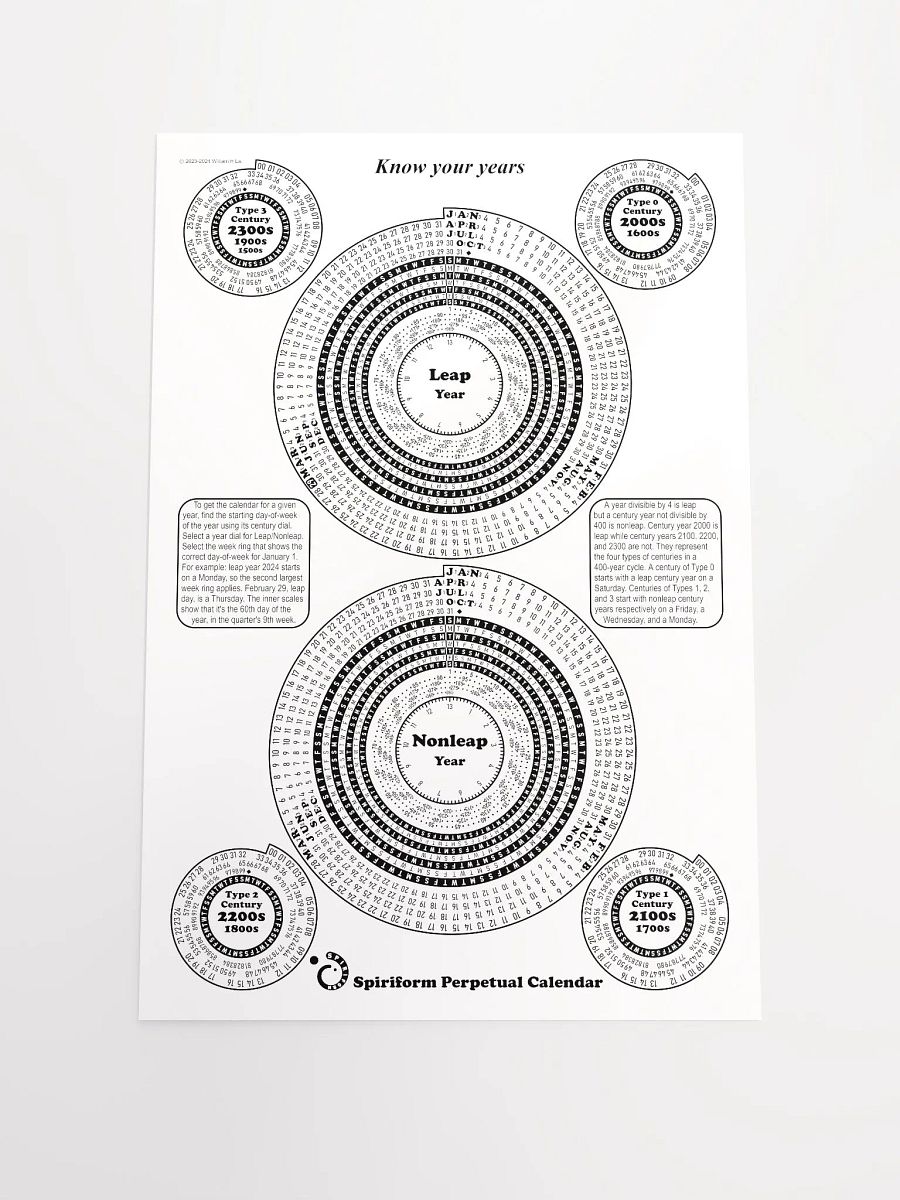 Spiriform Perpetual Calendar 12