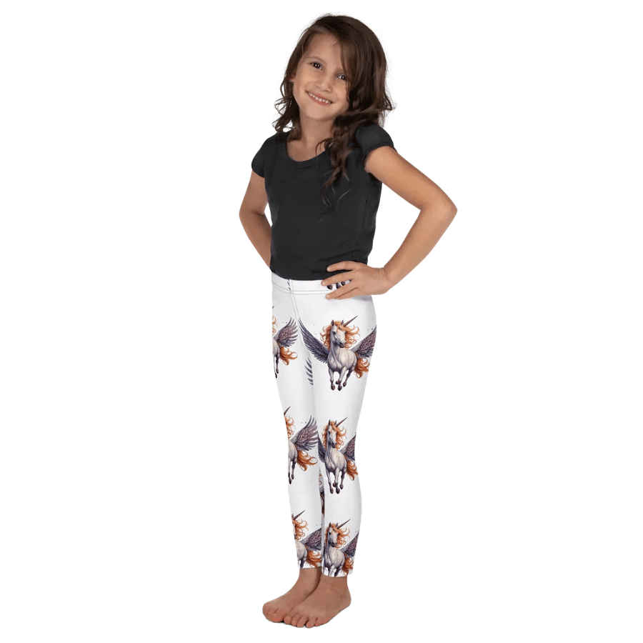 Winged Unicorn Fantasy Kids Leggings product image (5)