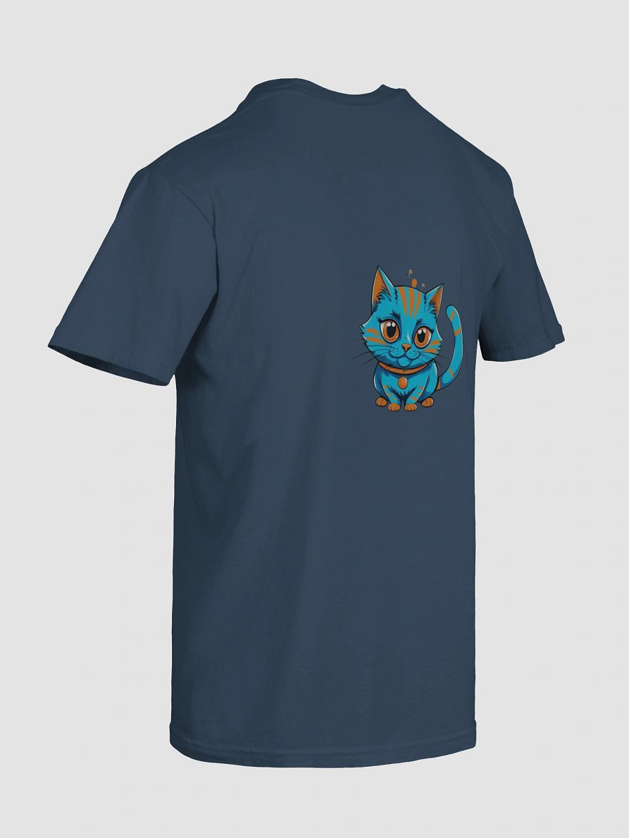 Whimsical Blue Cat Graphic Tee product image (133)