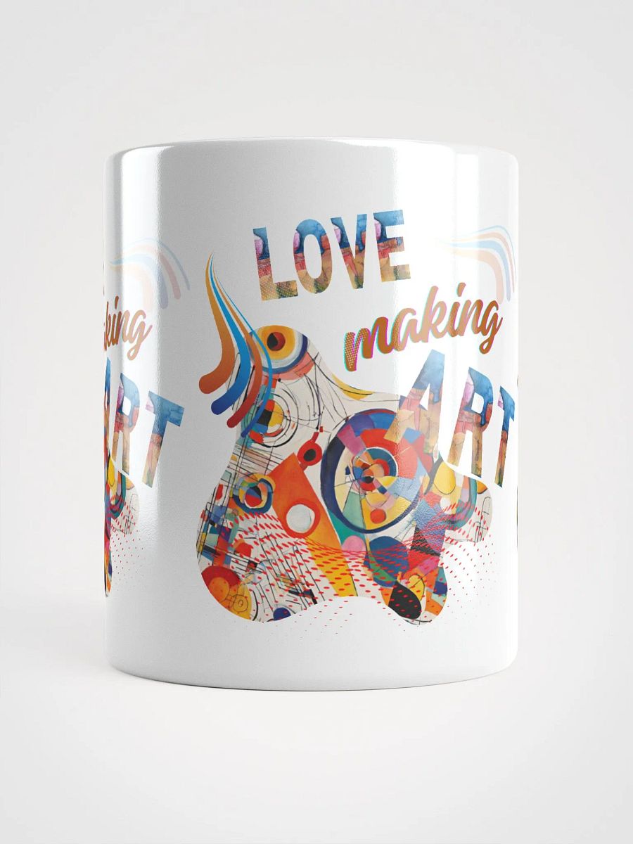 colorful mug for the artist. 'Love making art' Perfect gift for mom dad, son daughter friend who loves arty things product image (5)