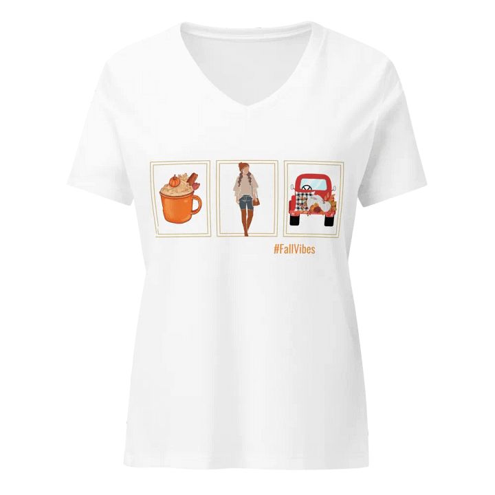 Fall Vibes Women's V-Neck Tee product image (1)