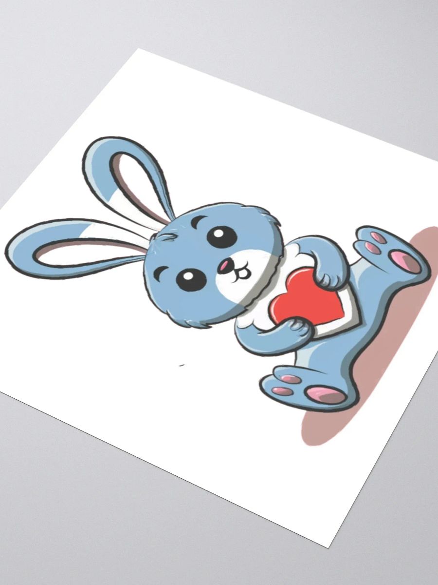 Valentine’s Day Bunny and Heart Sticker product image (3)