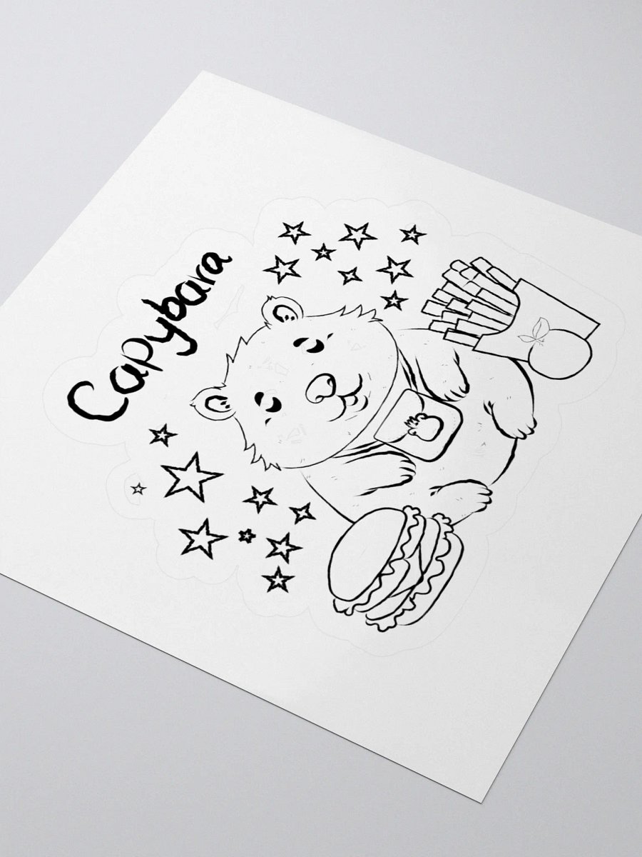 Capybara's Lunch Break Kiss Cut Stickers product image (8)