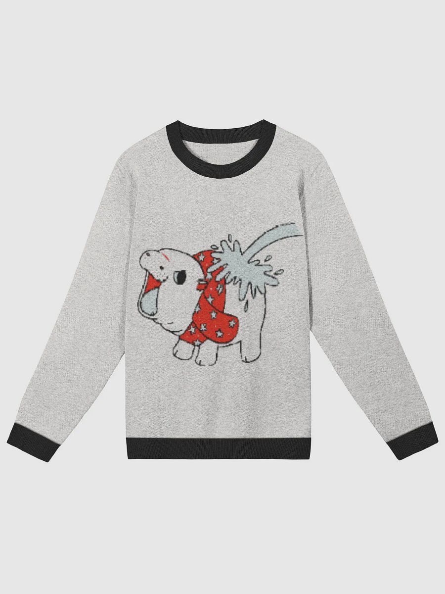 MOODENG'S SPLASHY KNITTED CREWNECK SWEATER! product image (1)