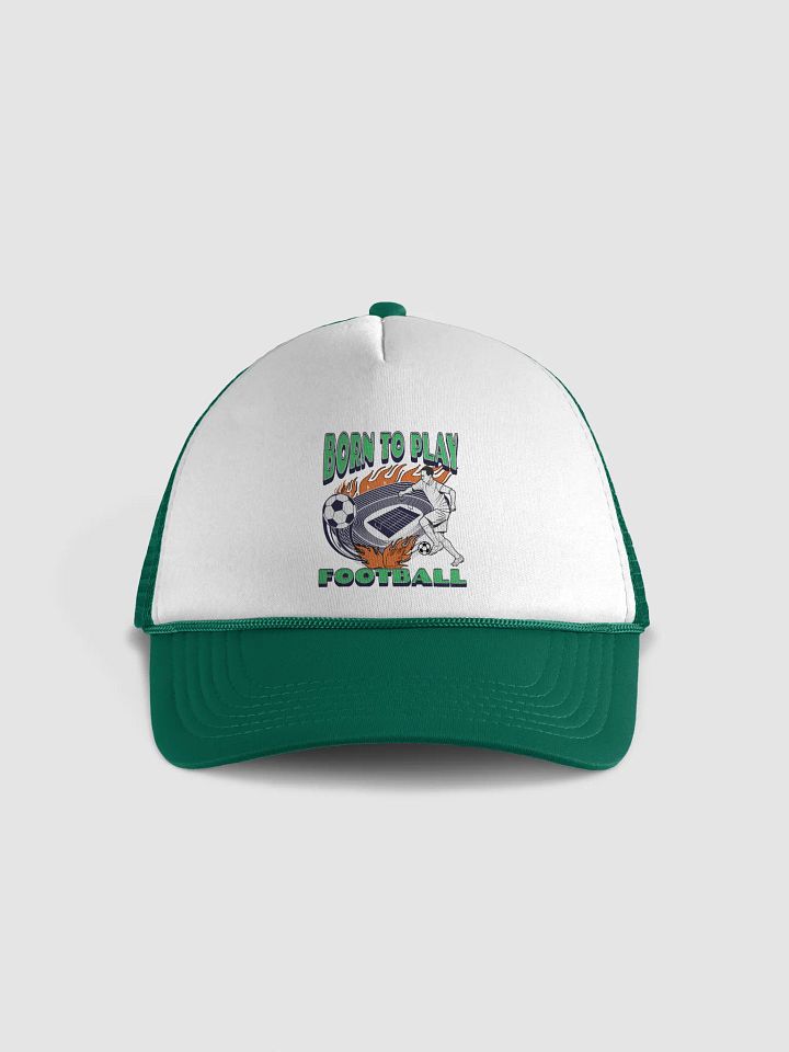 Born To Play Football Soccer Flaming Passion Trucker Hat product image (5)
