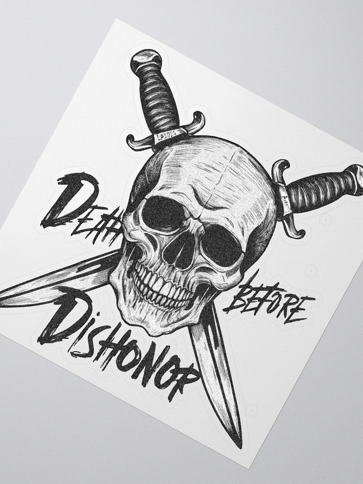 Death Before Dishonor Skull And Blades Sticker product image (5)