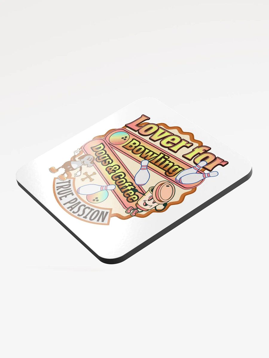 Lover For Dogs Coffee Bowling Playful Passion Cork Coaster product image (3)