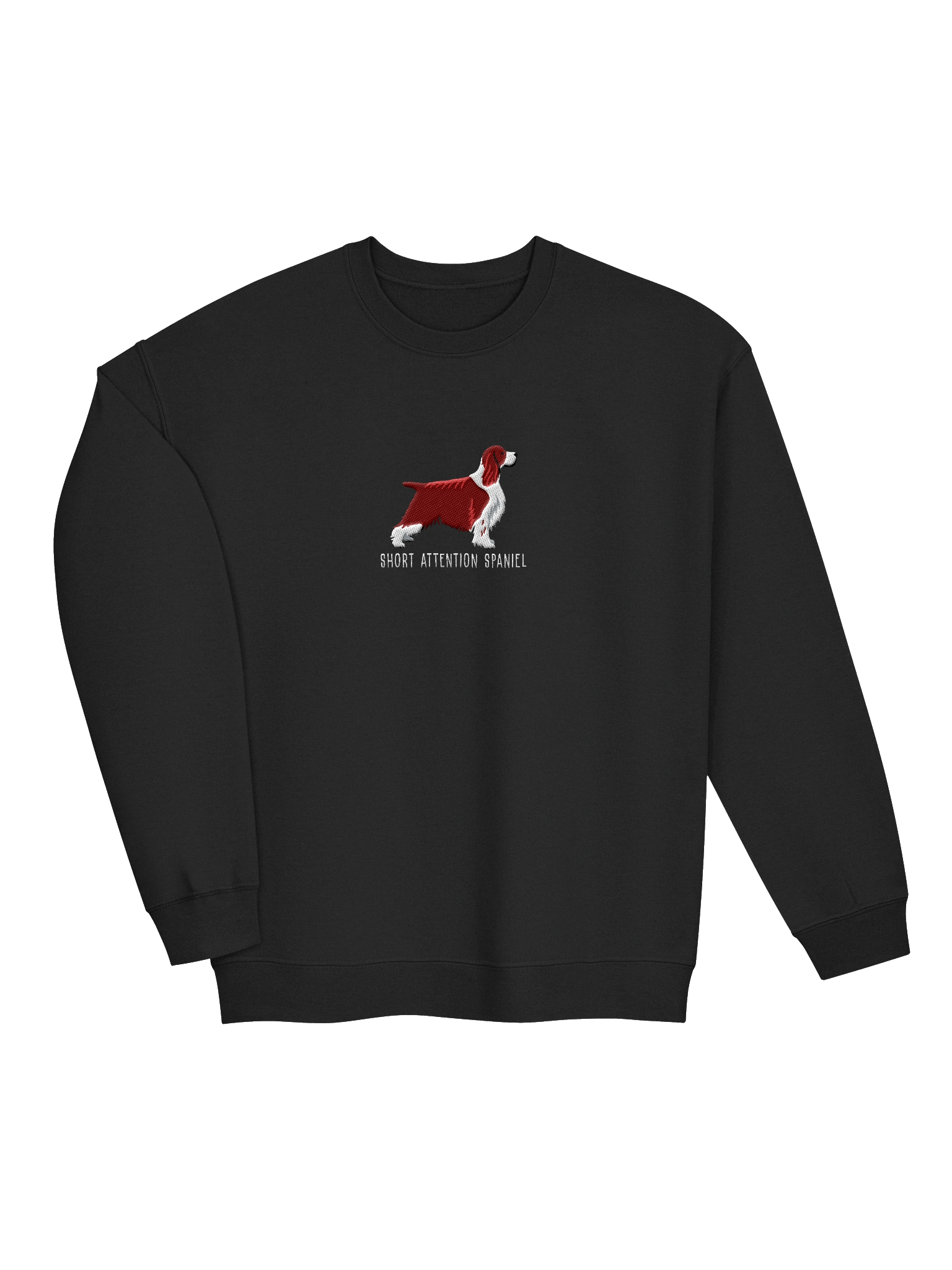 Short Attention Spaniel Sweatshirt (Embroidered) of an English Springer Spaniel(Liver, Show Type) product image (13)