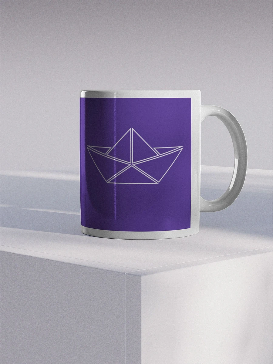 Galeer Paper Boat Purple Background Mug product image (4)