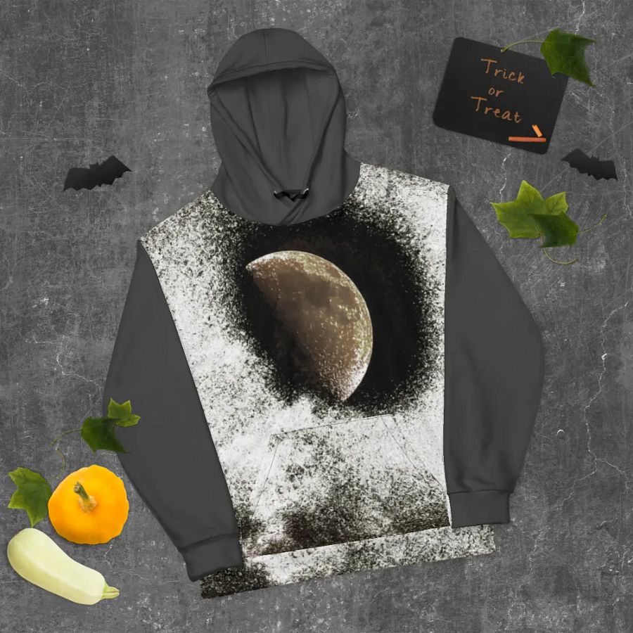 Darker Disintegrating Moon Unisex Pull Over Hoodie product image (9)