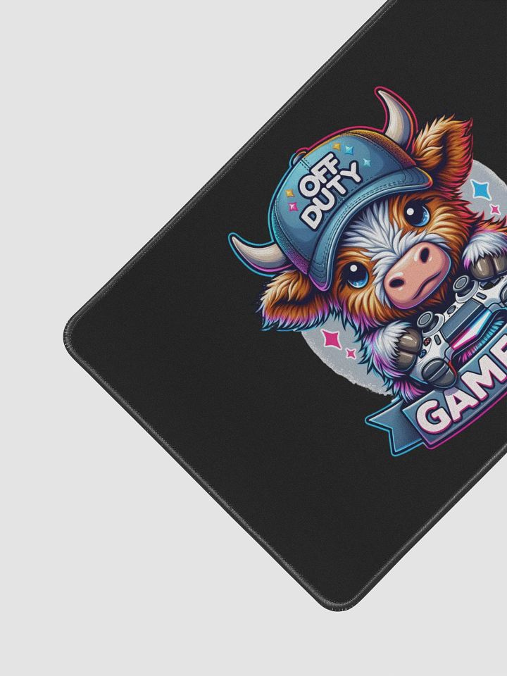 Off Duty Highland Cow Game On Graphic Desk Mat product image (1)