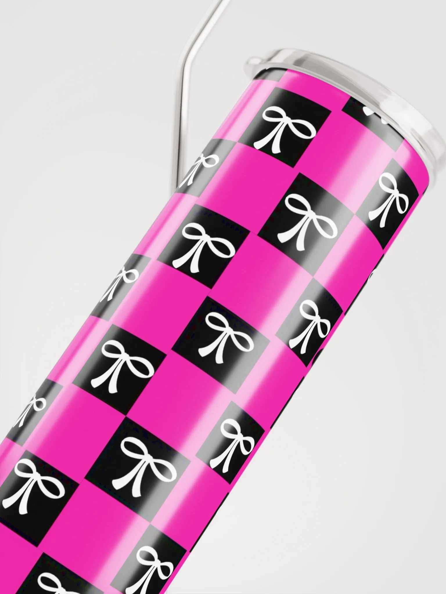 Bow Design Stainless Steel Tumbler with reusable Straw, leak proof cup lid, Tumbler Mug Drinkware Flasks product image (4)