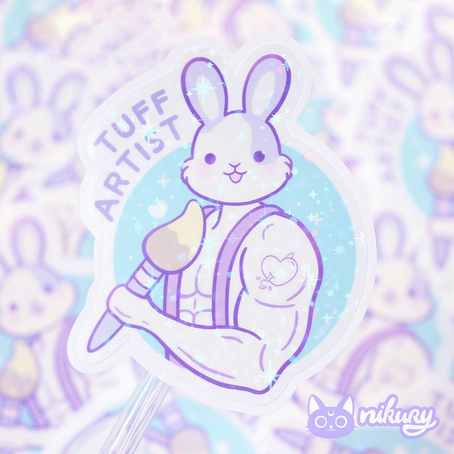 Glitter Tuff Artist Bunny Sticker product image (3)