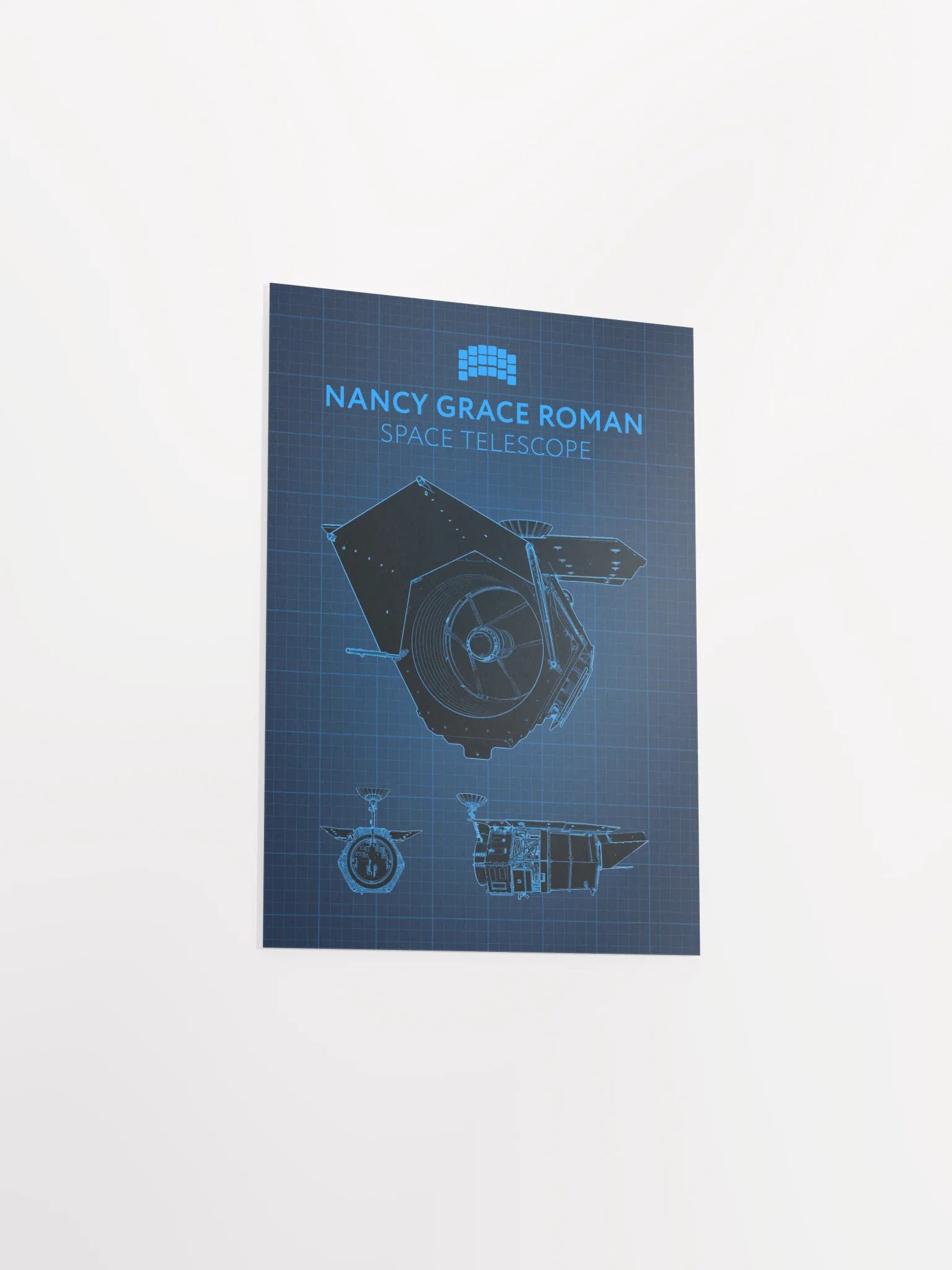 Nancy Grace Roman Telescope Blueprint Poster — NASA NGRST Space Print product image (8)