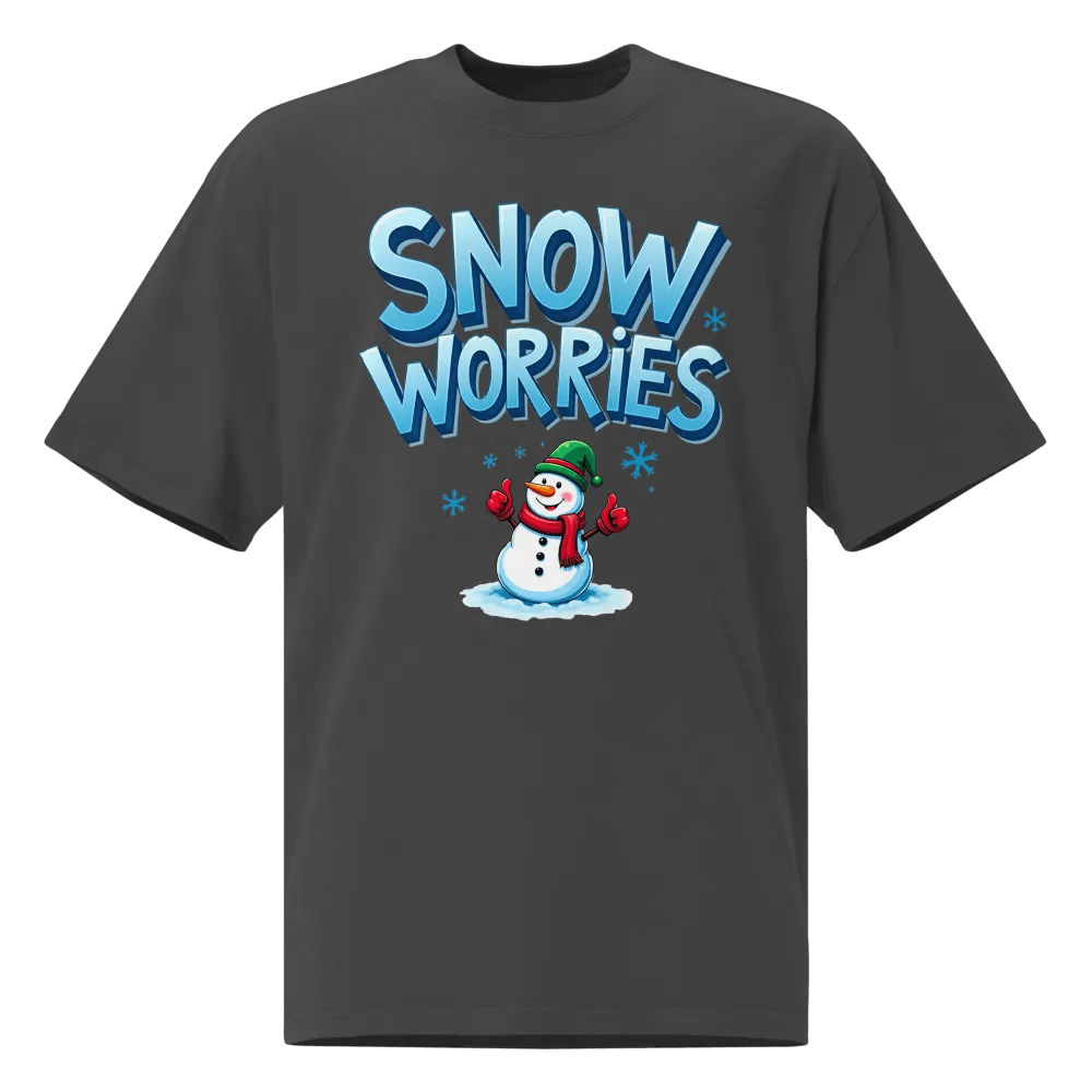 Snow Worries Oversized Faded T-Shirt product image (1)