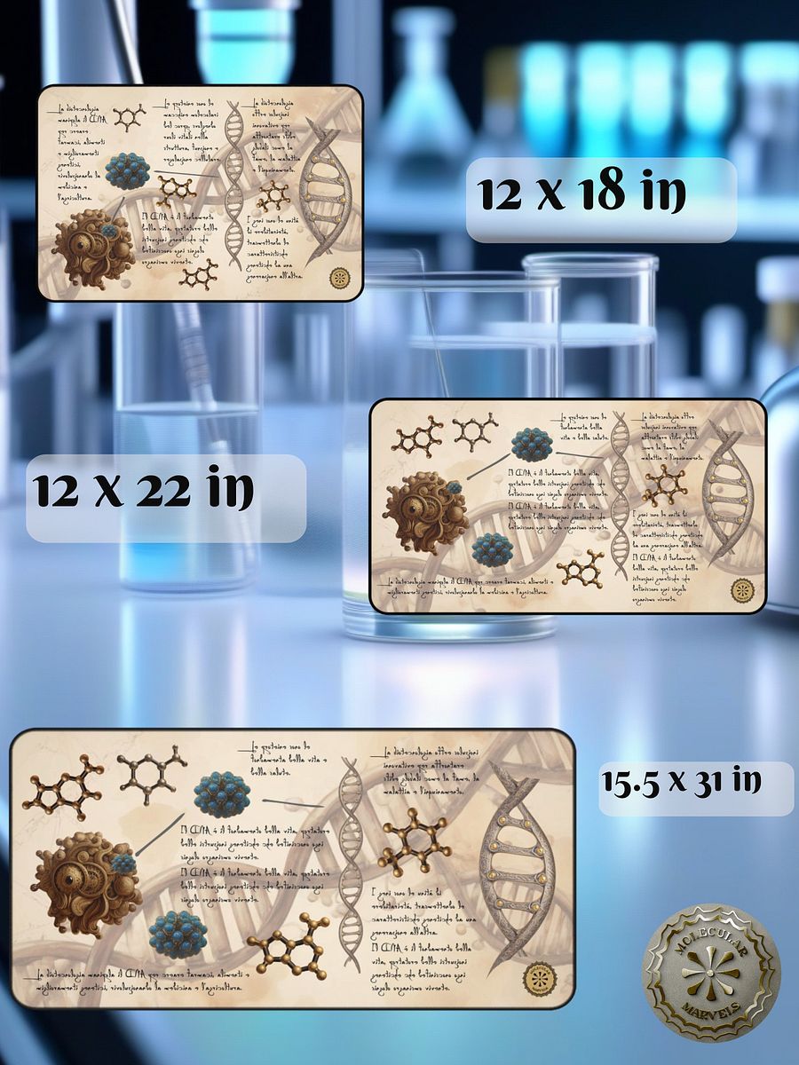 DNA Desk Mat, Science Lover Gift - molecular biology mat- biotechnology - researcher style- Science gift -science desk mat -science style product image (4)