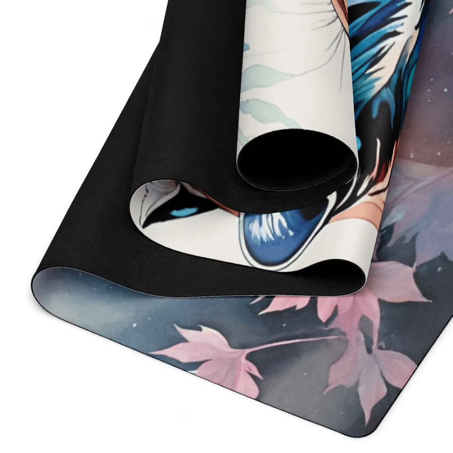 Watercolor Floral Tiger Fantasy Yoga Mat product image (2)