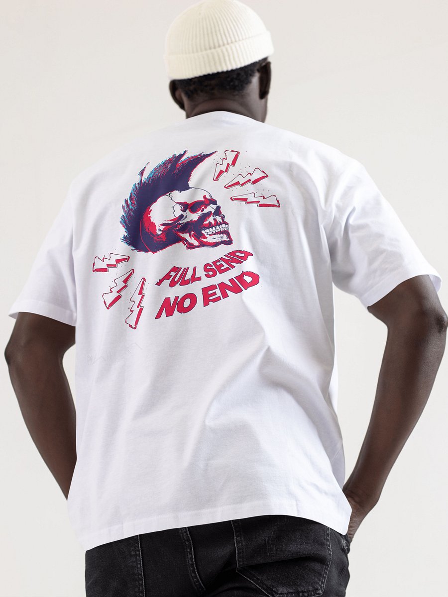FULL SEND - NO END White Tee product image (4)