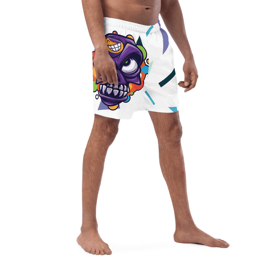 Psychedelic Skull All-Over Swim Trunks product image (3)