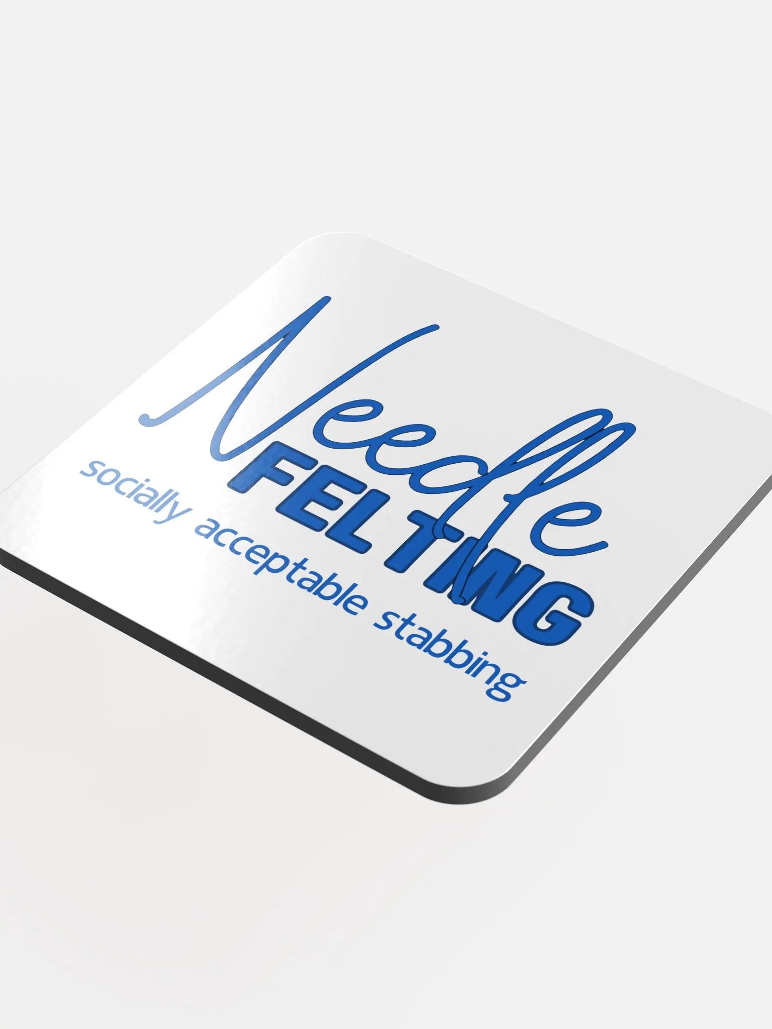 Coaster with a Funny Needle Felting Quote product image (4)