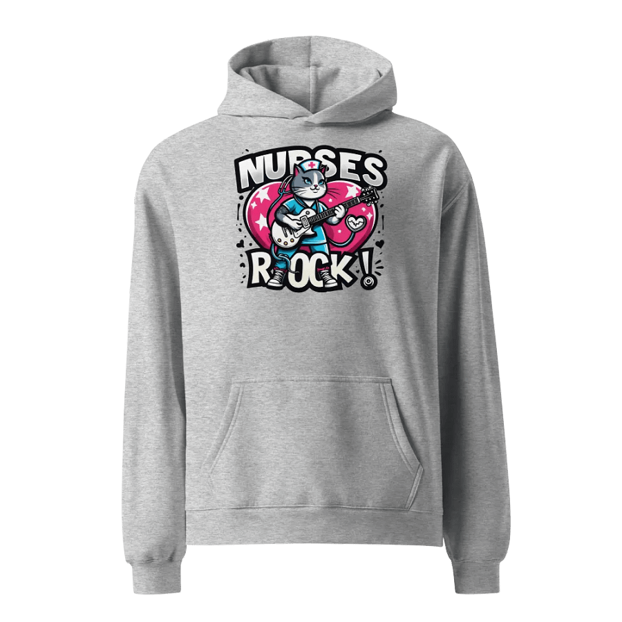 Nurse Rockstar Cat Oversized Hoodie product image (4)