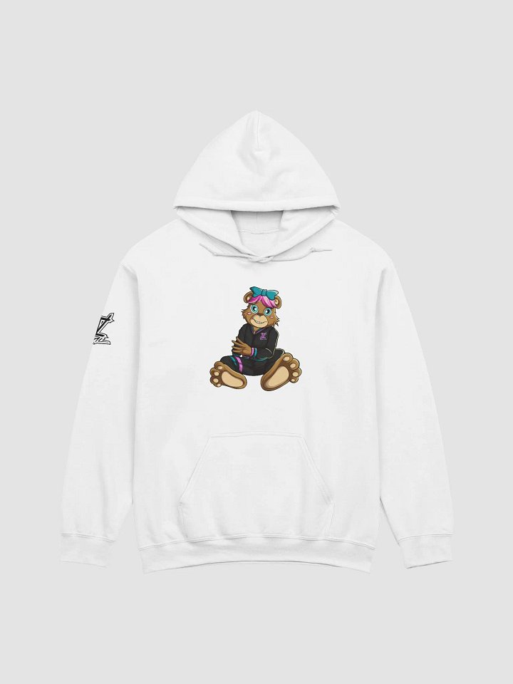 Sitting Girl Bear White Classic Hoodie product image (1)