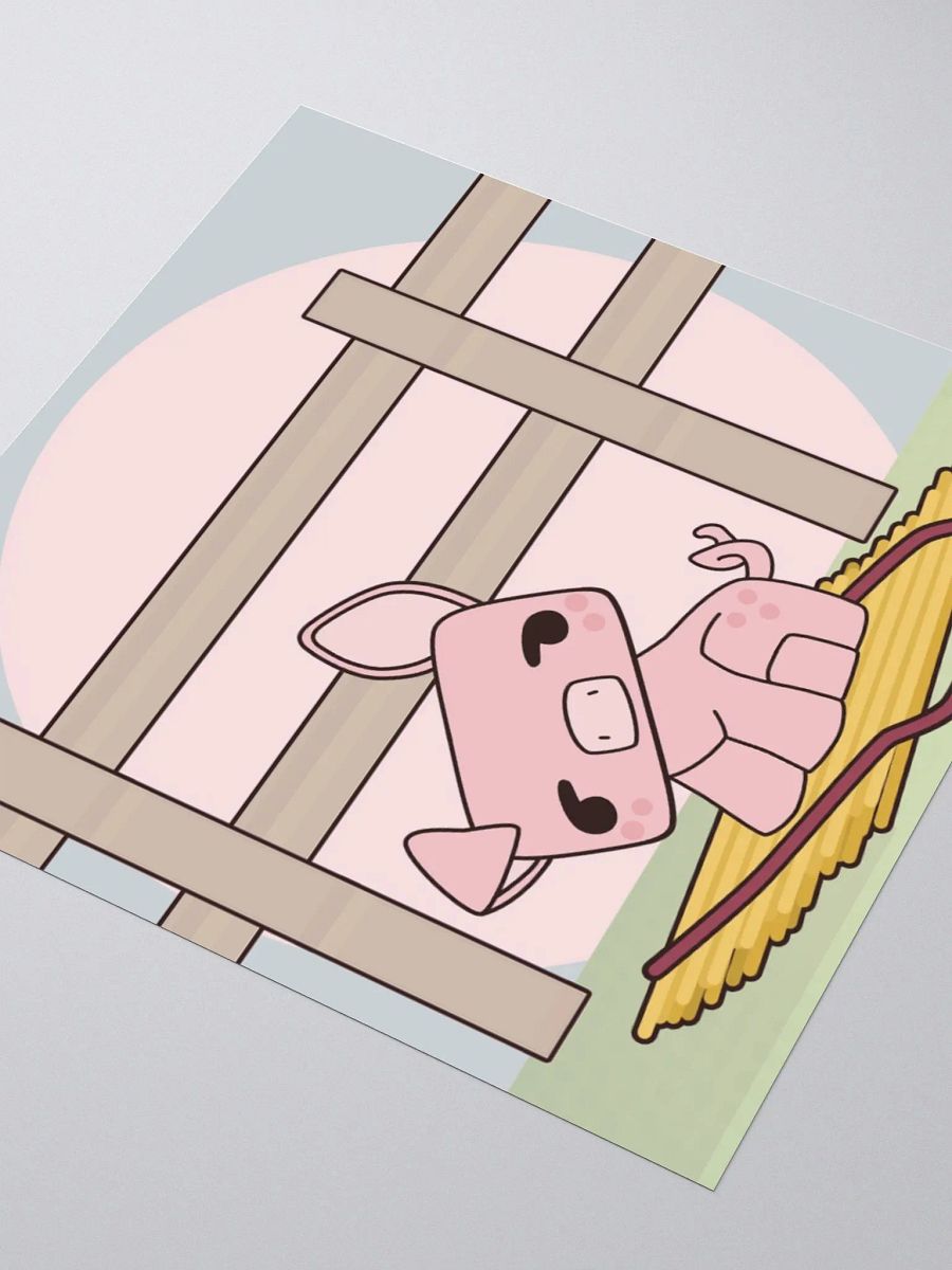 Kawaii Minecraft Piglet Kiss Cut Stickers product image (9)