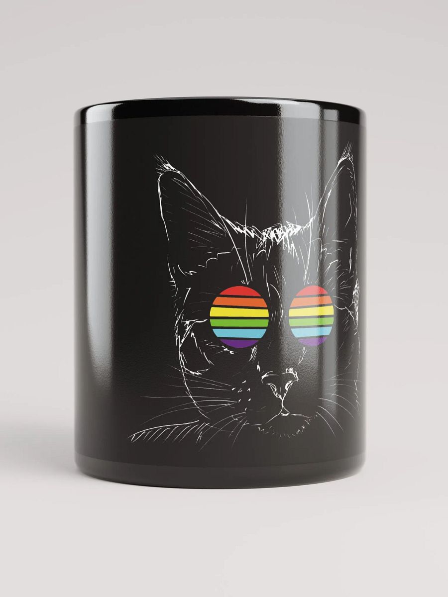 🌈💖 Black Rainbow Cat Mug 🌈💖 product image (5)