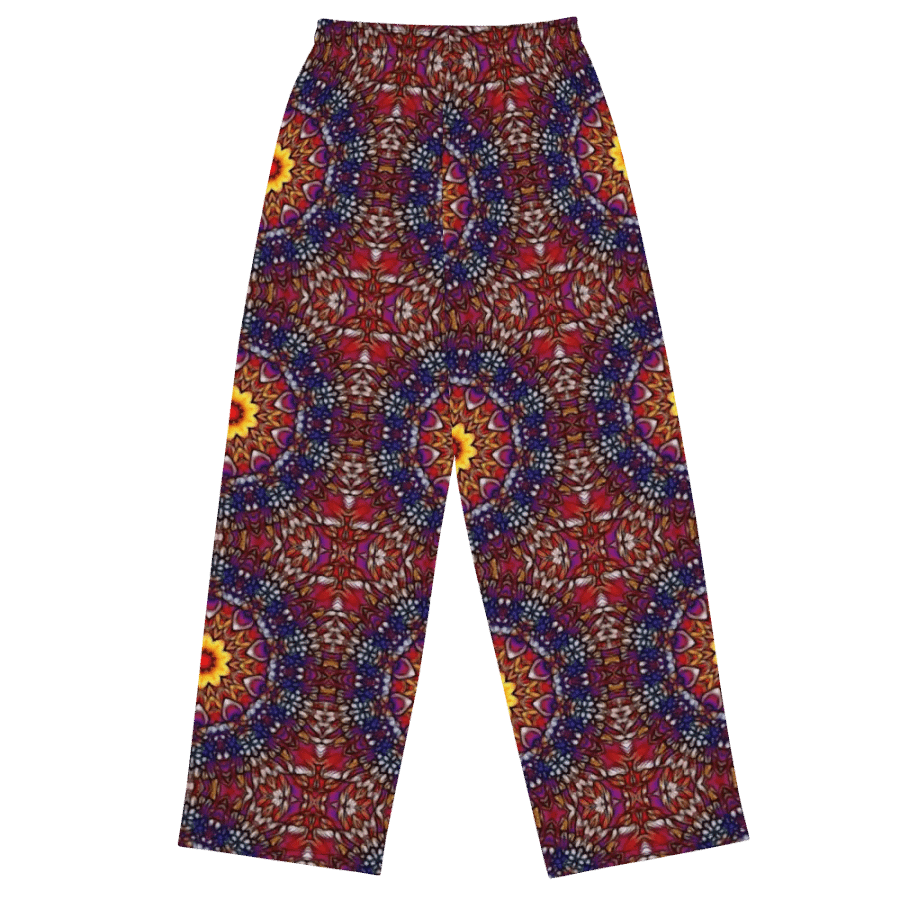 Blue Red Purple Kaleidoscope Pattern Wideleg Pants product image (1)
