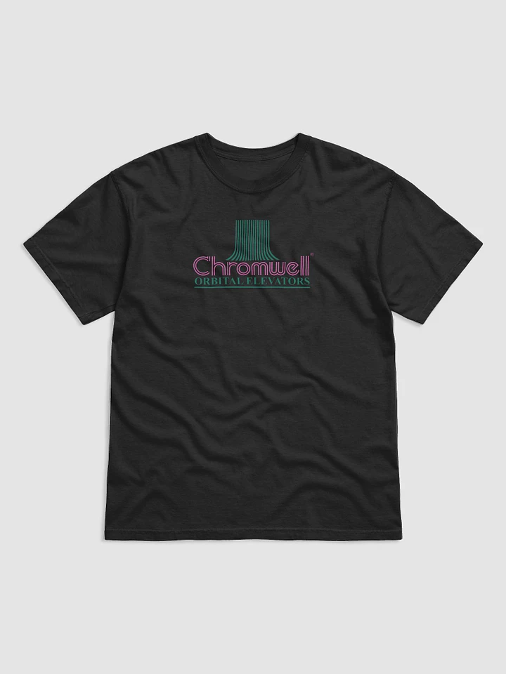 Retro-Futuristic Corporations - Chromwell Orbital Elevators T-shirt product image (1)